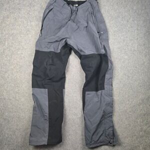 REI Goretex Snow Pants Mens Large Grey Black Colorblock Mesh Lined Gorpcore 90s